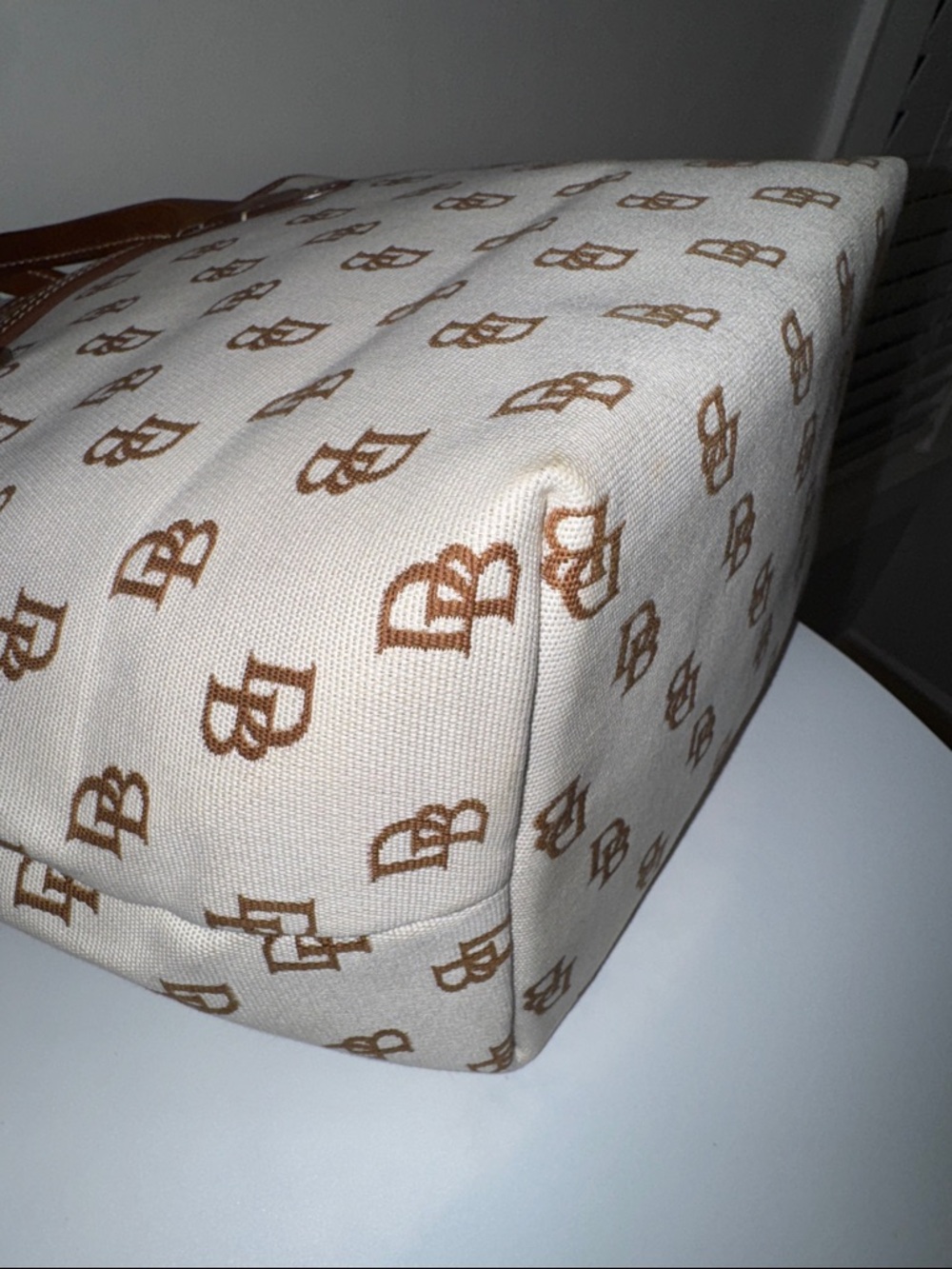 Dooney & Bourke Jenna Monogram Signature Tote Bucket Bag - Picture 9 of 15